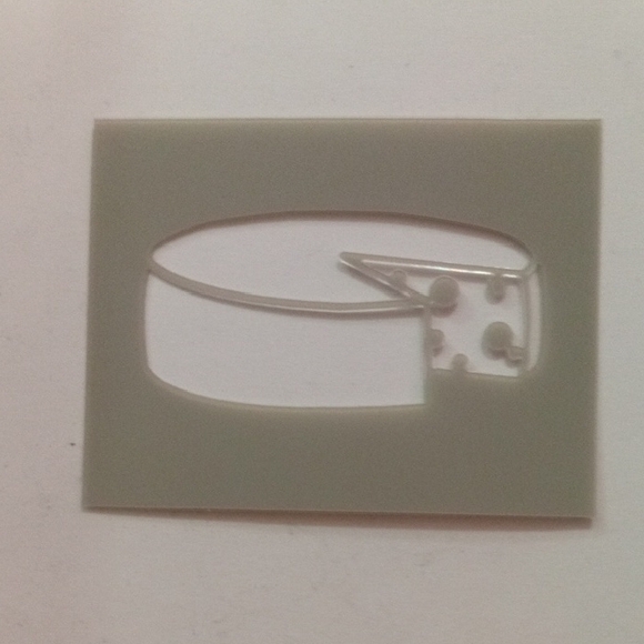 Gray Cheese Design Home Sticker - Picture 1 of 1